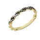 14 Ayar Altın Siyah Beyaz Taşlı Yüzük YZK254