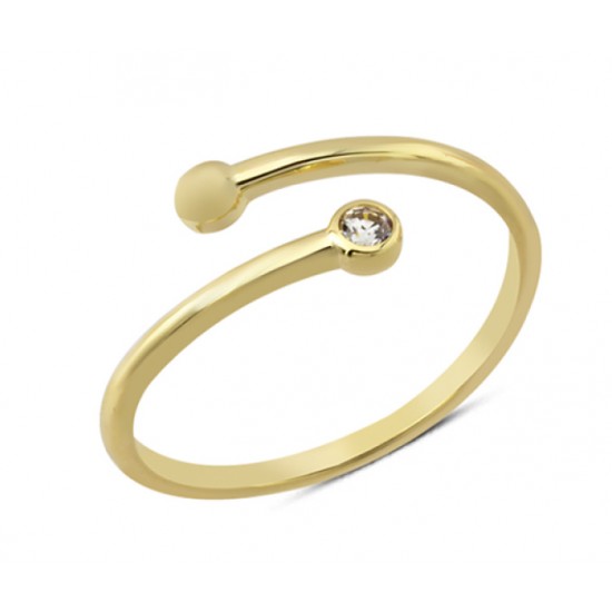 14 Ayar Altın Ayarlanabilir İki Parça Yüzük YZK266