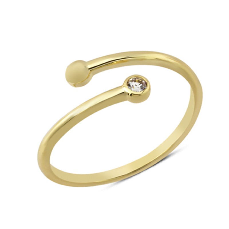 14 Ayar Altın Ayarlanabilir İki Parça Yüzük YZK266 14 Ayar Altın Ayarlanabilir İki Parça Yüzük YZK266