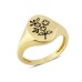 14 Ayar Altın Taşsız Dal Motifli Yüzük YZK271