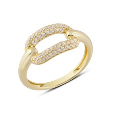 14 Ayar Altın Taşlı Fantazi Yüzük YZK278