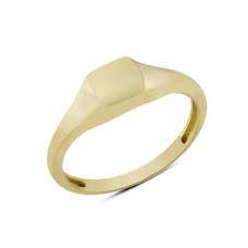 14 Ayar Altın Taşsız Kare Yüzük YZK287