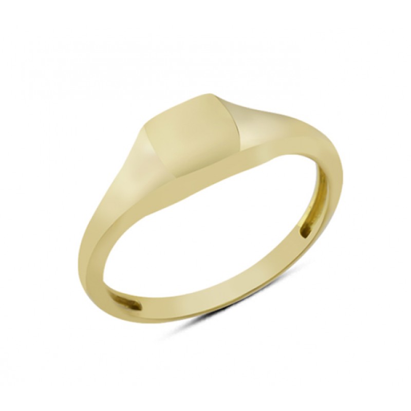 14 Ayar Altın Taşsız Kare Yüzük YZK287