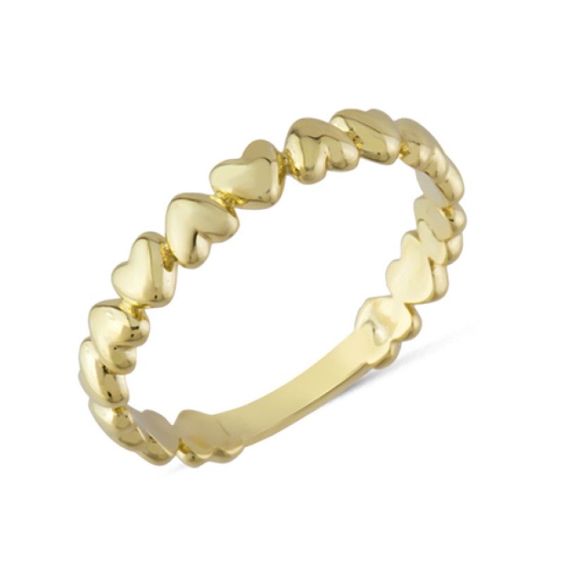 14 Ayar Altın Taşsız Mini Kalp Yüzük YZK300 14 Ayar Altın Taşsız Mini Kalp Yüzük YZK300