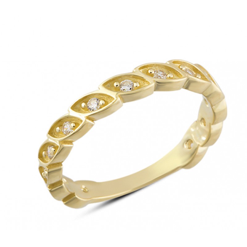 14 Ayar Altın Markiz Model Yüzük YZK308