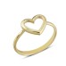 14 Ayar Altın Taşsız Kalp Yüzük YZK311
