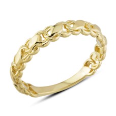 14 Ayar Altın Taşsız Pullu Yüzük YZK315