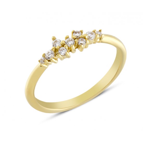 14 Ayar Altın Mini Taşsız Minimal Yüzük YZK317