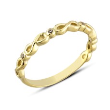 14 Ayar Altın Taşlı Sarmal Yüzük YZK320