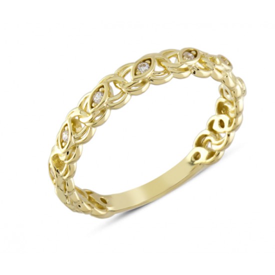 14 Ayar Altın Pullu Markiz Model Yüzük YZK323 14 Ayar Altın Pullu Markiz Model Yüzük YZK323