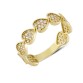 14 Ayar Altın Ardışık Kalpli Yüzük YZK327