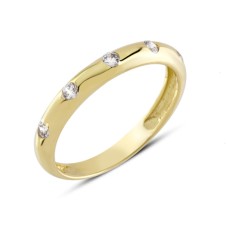 14 Ayar Altın Yarım Tur Yüzük YZK333