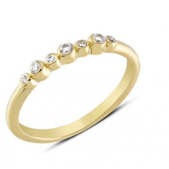 14 Ayar Altın Mini Taşlı Yüzük YZK337