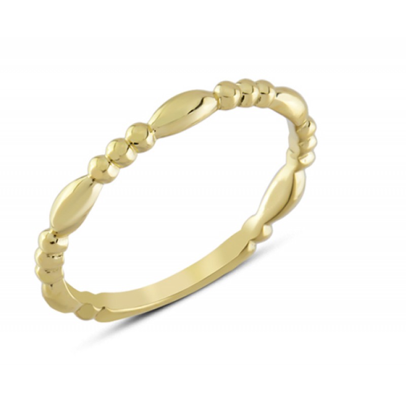 14 Ayar Altın Taşsız Bölmeli Yüzük YZK338