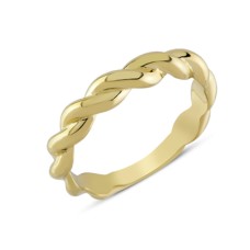 14 Ayar Altın Mini Sarmal Taşlı Yüzük YZK340