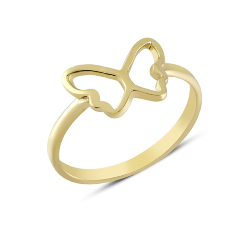 14 Ayar Altın Taşsız Kelebek Yüzük YZK341 14 Ayar Altın Taşsız Kelebek Yüzük YZK341