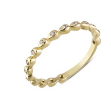 14 Ayar Altın Damla Taşlı Yüzük YZK349