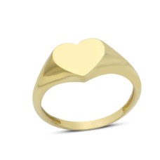 14 Ayar Altın Taşsız Kalp Yüzük YZK363