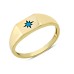 14 Ayar Altın Mavi Taşlı Kutup Yıldızı Yüzük YZK364