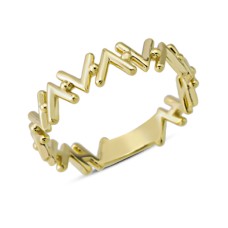 14 Ayar Altın Taşsız V Yüzük YZK371