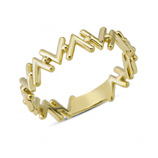 14 Ayar Altın Taşsız V Yüzük YZK371