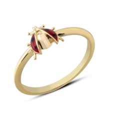 14 Ayar Altın Uğur Böceği Yüzük YZK392