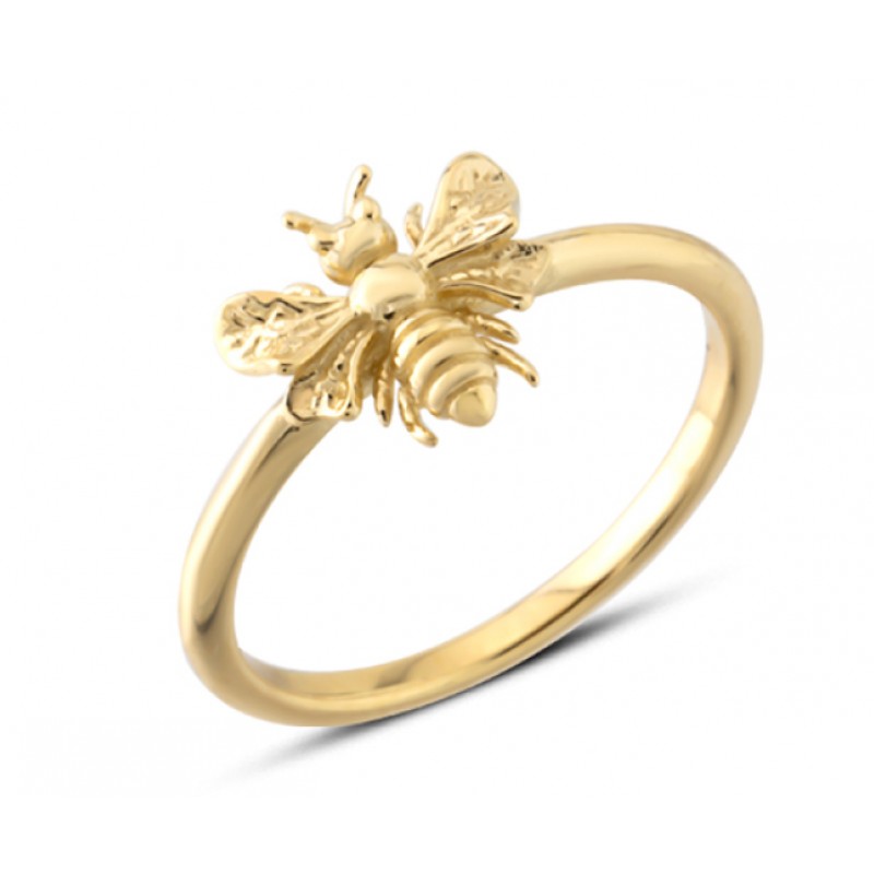 14 Ayar Altın Taşsız Arı Yüzük YZK393