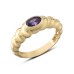 14 Ayar Altın Sıvamalı Mor Taşlı Yüzük YZK399B