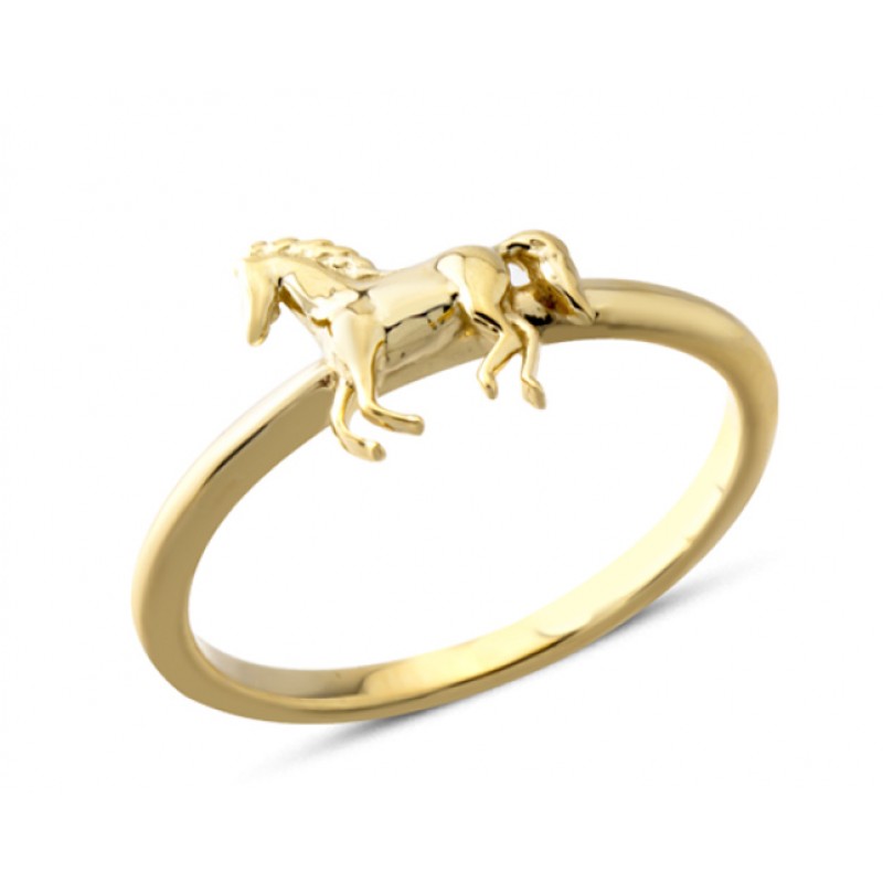 14 Ayar Altın At Yüzük YZK403