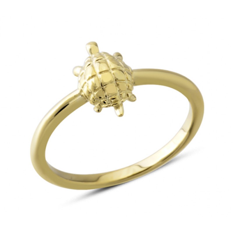 14 Ayar Altın Kaplumbağa Yüzük YZK407