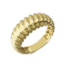 14 Ayar Altın Sarmal Taşsız Yüzük YZK043