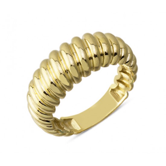 14 Ayar Altın Sarmal Taşsız Yüzük YZK043