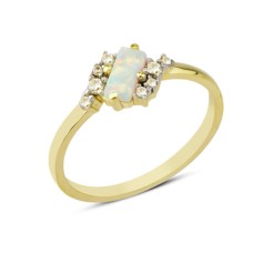 14 Ayar Altın Karışık Taşlı Yüzük YZK058A