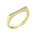 14 Ayar Altın Tek Sıra Taşlı Yüzük YZK070