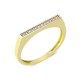 14 Ayar Altın Tek Sıra Taşlı Yüzük YZK070