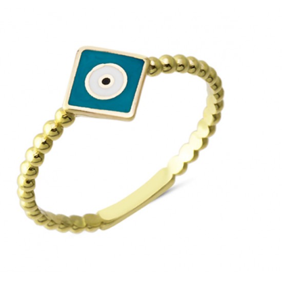 14 Ayar Altın Mineli Kare Göz Yüzük YZK091A 14 Ayar Altın Mineli Kare Göz Yüzük YZK091A