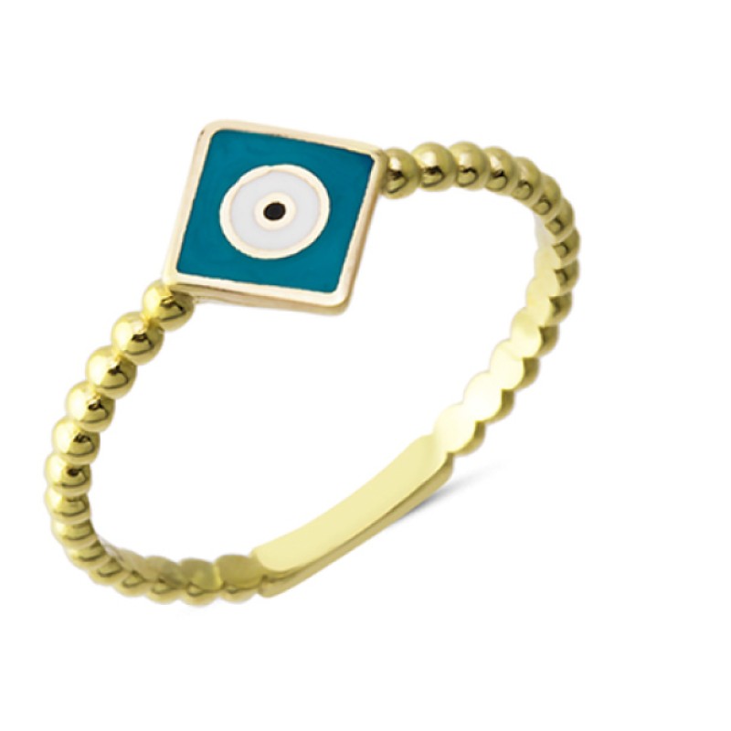 14 Ayar Altın Mineli Kare Göz Yüzük YZK091A 14 Ayar Altın Mineli Kare Göz Yüzük YZK091A