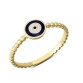 14 Ayar Altın Mineli Yuvarlak Göz Yüzük YZK092B