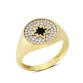 14  Ayar Altın Siyah Kutup Yıldızı Yüzük YZK094A