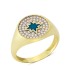 14 Ayar Altın Mavi Kutup Yıldızı Yüzük YZK094B