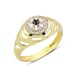 14 Ayar Altın Ortası Taşlı Yüzük YZK096