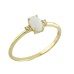 14 Ayar Altın Beyaz Oval Taşlı Yüzük YZK098B