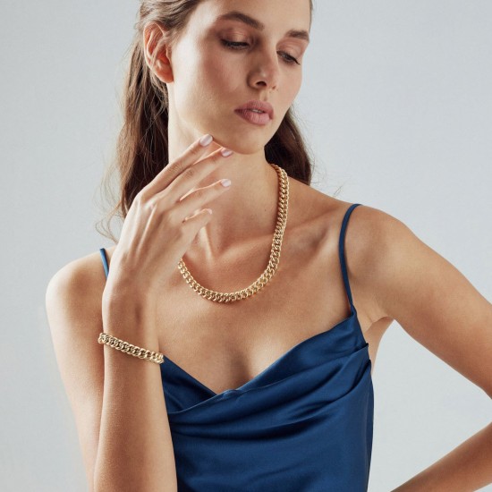 Bombeli Gurmet Zincir Kolye ZKU019