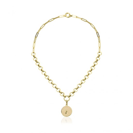 Pembe Burç Kolye Ucu Zincir Kolye ZKU024