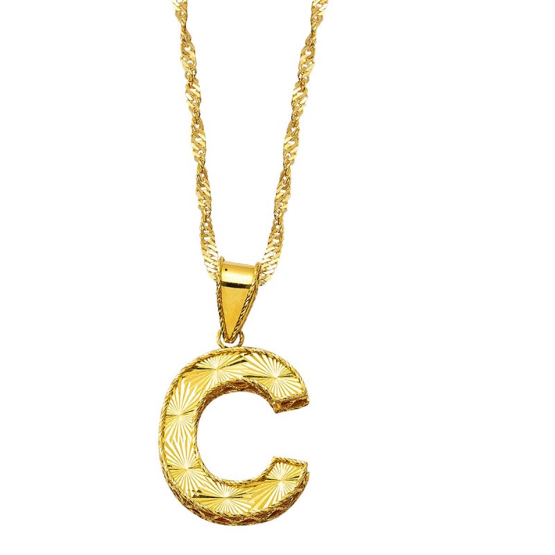 Üç Boyutlu C Harf Kolye KLY1974 Üç Boyutlu C Harf Kolye KLY1974