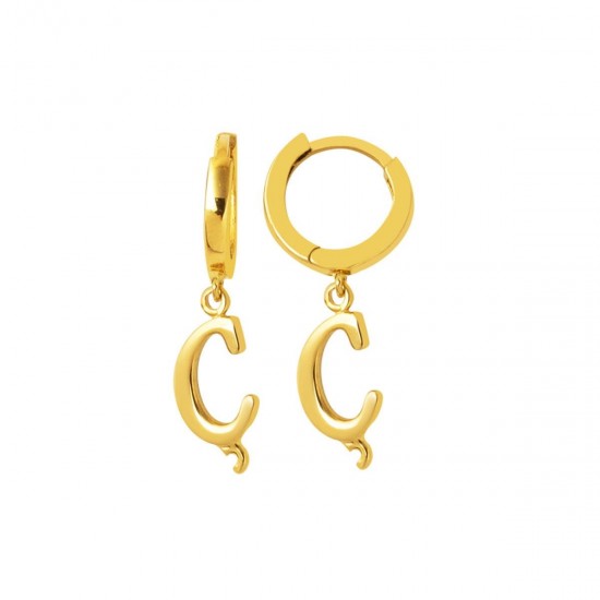 Harfli Halka Küpe KP036 Harfli Halka Küpe KP036