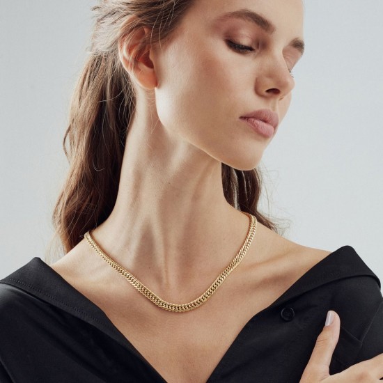 Çiftli Elmas Kalem Zincir Kolye ZKU037