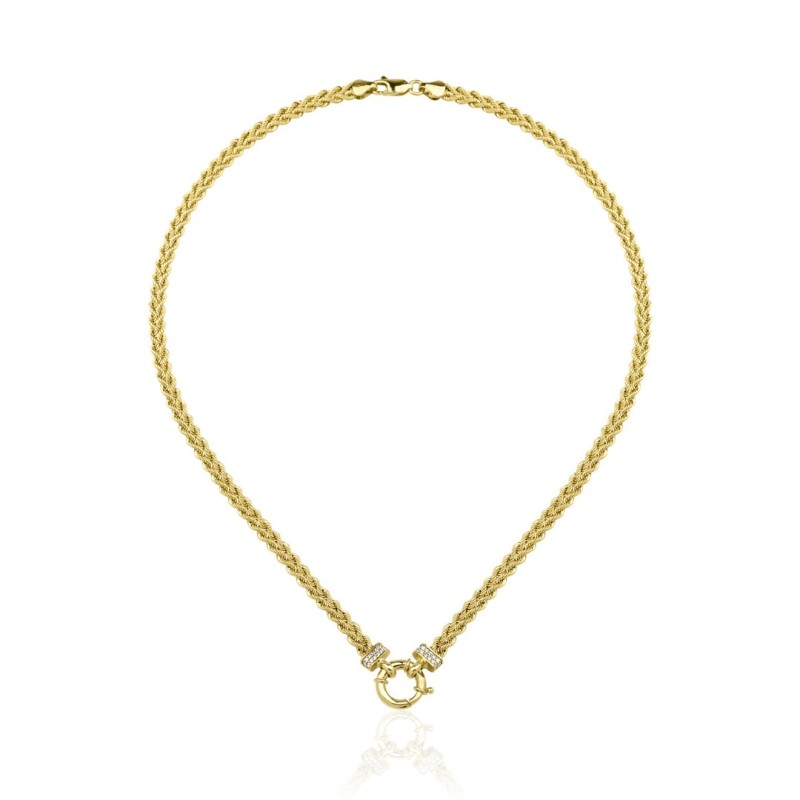 Çift Halat Taşlı Zincir Kolye ZKU035 Çift Halat Taşlı Zincir Kolye ZKU035