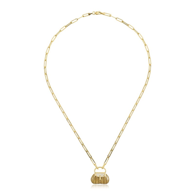 Çizgili Çanta Uçlu Kolye ZKU032 Çizgili Çanta Uçlu Kolye ZKU032