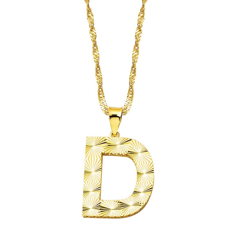 Üç Boyutlu D Harf Kolye KLY1976 Üç Boyutlu D Harf Kolye KLY1976